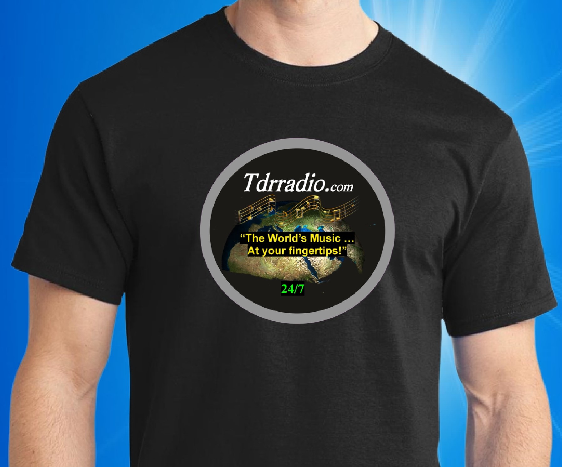 MEN'S CREWNECK T-SHIRT- JET BLACK